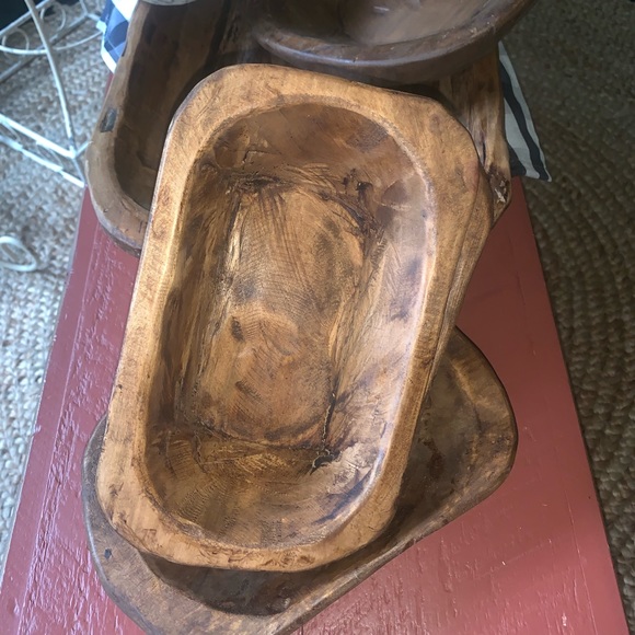 Small Hand Carved Dough Bowl - Picture 2 of 4